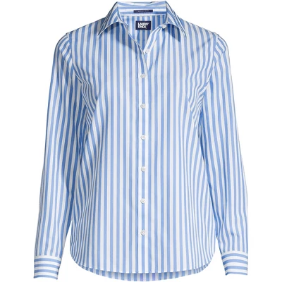 Lands' End Women's No Iron Supima Cotton Long Sleeve Shirt 4 Lands' End Women's No Iron Supima Cotton Long Sleeve Shirt - Image 4