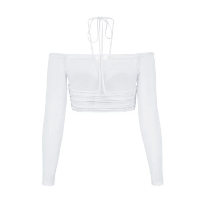 Women's Mermaidcore Off Shoulder Layered Top 1 Women's Mermaidcore Off Shoulder Layered Top