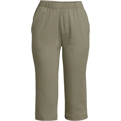 Lands' End Women's Sport Knit High Rise Elastic Waist Pull On Capri Pants 12 Lands' End Women's Sport Knit High Rise Elastic Waist Pull On Capri Pants - Image 12