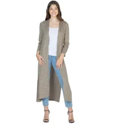 24seven Comfort Apparel Womens Long Duster Open Front Knit Cardigan -CUPSHE Store GUEST 6832a086 b75d 43b7 baa8 a1e95cc41080
