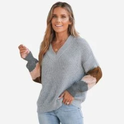 Women's Striped V-Neck Long Sleeve Sweater - Cupshe -CUPSHE Store GUEST 6ac5905a 881a 4113 97fa 20ee62bda7b2