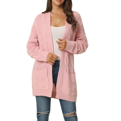 Seta T Women's Long Sleeve Cable Knit Cardigan Sweaters Open Front Fall Outwear Coat With Pockets 10 Seta T Women's Long Sleeve Cable Knit Cardigan Sweaters Open Front Fall Outwear Coat With Pockets - Image 10