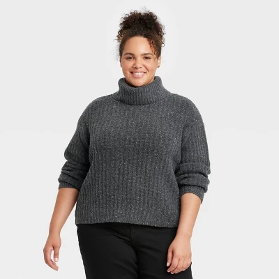 Women's Mock Turtleneck Cashmere-Like Pullover Sweater - Universal Thread™ 3 Women's Mock Turtleneck Cashmere-Like Pullover Sweater - Universal Thread™ - Image 3