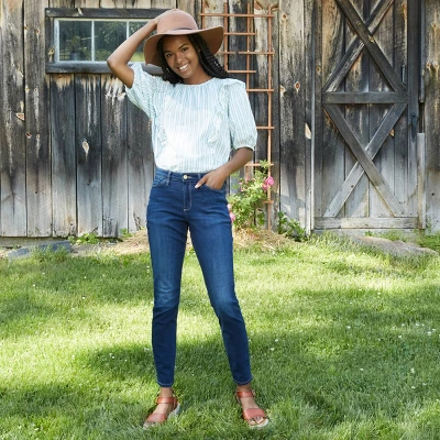 Women's Mid-Rise Skinny Jeans - Universal Thread™ Blue 2 Women's Mid-Rise Skinny Jeans - Universal Thread™ Blue - Image 2