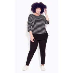 Women's Plus Size Rib Stripe Top - Black | ZIM & ZOE 11 Women's Plus Size Rib Stripe Top - Black | ZIM & ZOE -CUPSHE Store GUEST 8723e203 9f7c 4d79 b7aa a1014c4f8390