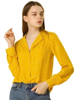 Allegra K Women's Heart Polka Dots Button Up Notched Lapel V Neck Shirts 21 Allegra K Women's Heart Polka Dots Button Up Notched Lapel V Neck Shirts -CUPSHE Store GUEST 87ee8dec ed68 409a 8536 0e34a90f5edd