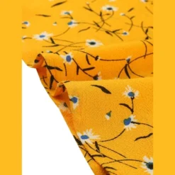 INSPIRE CHIC Women's Floral Keyhole Tie Neck Belted A-Line Midi Dresses -CUPSHE Store GUEST 899d2b80 5504 461d bfeb e187492cd2aa