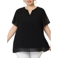 Agnes Orinda Women's Plus Size Pin Dots V-Neck Dressy Trendy Fashion Summer Blouses -CUPSHE Store GUEST 8c003244 9bbb 47cb a69c 628584cf549a