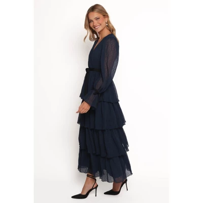 Petal And Pup Antoinette Long Sleeve Tiered Maxi Dress - Navy S 2 Petal And Pup Antoinette Long Sleeve Tiered Maxi Dress - Navy S - Image 2