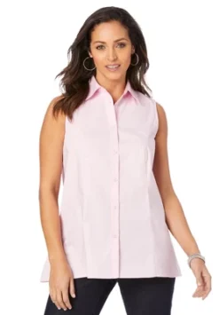 Jessica London Women’s Plus Size Poplin Sleeveless Shirt -CUPSHE Store GUEST 9228ee05 cb5b 48fd 8bd6 4650c2beda76