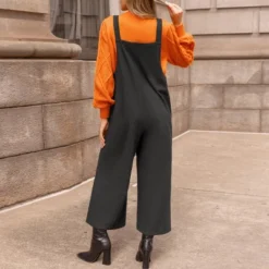 Women's Charcoal Sleeveless Wide Leg Jumpsuit - Cupshe -CUPSHE Store GUEST 983222a7 bf79 4327 81d0 7719ecd36472