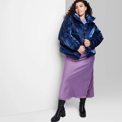 Women's Iridescent Shine Duvet Puffer Jacket - Wild Fable™ 4 Women's Iridescent Shine Duvet Puffer Jacket - Wild Fable™ - Image 4