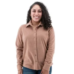 Aventura Clothing Women's Dakota Long Sleeve Collared Neck Fleece Button Down Shirt -CUPSHE Store GUEST 9cd48146 da64 4510 81f1 ff0d51dcc017
