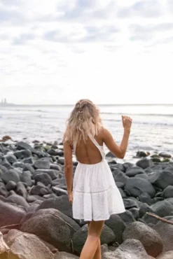 Petal And Pup Womens Raffael High Neck Mini Dress