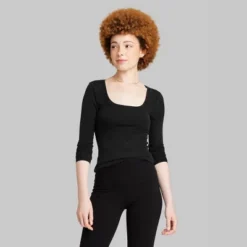 Women's Long Sleeve Scoop Neck T-Shirt - Wild Fableā¢