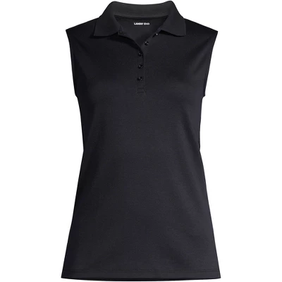 Lands' End Women's Tall Sleeveless Supima Cotton Polo Shirt 1 Lands' End Women's Tall Sleeveless Supima Cotton Polo Shirt