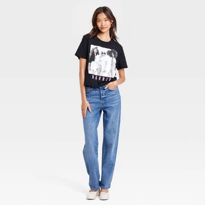 Women's Barbie Photo Real Short Sleeve Graphic T-Shirt - Black 2 Women's Barbie Photo Real Short Sleeve Graphic T-Shirt - Black - Image 2