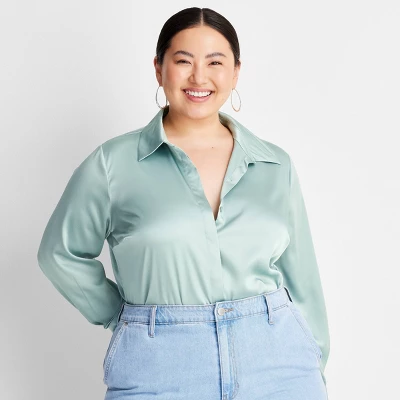 Women's Long Sleeve Button-Front Shirt - A New Day™ 4 Women's Long Sleeve Button-Front Shirt - A New Day™ - Image 4