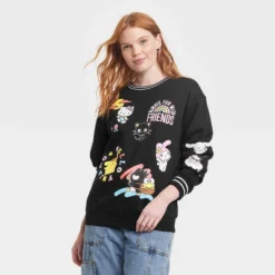 Women's Sanrio Hello Kitty And Friends Graphic Sweatshirt - Black -CUPSHE Store GUEST aaee7993 ef5a 4a8c 8d80 6d424fafe31f