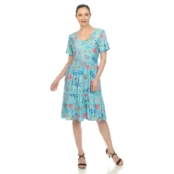 Women's Floral Short Sleeve Knee Length Dress 16 Women's Floral Short Sleeve Knee Length Dress -CUPSHE Store GUEST b176de11 d939 45ce 90e4 14aa20a387d8