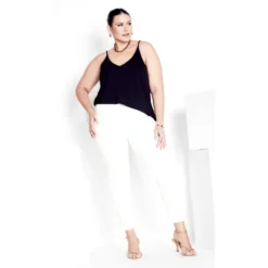 Women's Plus Size Butter Denim Pull On Jean White - Petite | AVENUE -CUPSHE Store GUEST b6932582 6873 446b 9f6b 26827073aaae