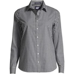 Lands' End Women's No Iron Supima Cotton Long Sleeve Shirt