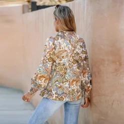 Women's Paisley Print Lace-Up Front Top - Cupshe -CUPSHE Store GUEST b98a9d48 1335 4efe b0d8 f94b452656d7