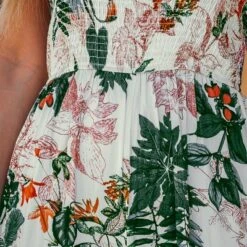 Women's Tropical Smocked Cami Jumpsuit - Cupshe