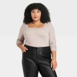 Women's Long Sleeve Slim Fit Corset T-Shirt - Ava & Viv™ -CUPSHE Store GUEST bbe5a08f 81a7 403b 988d 9b27c10f0234