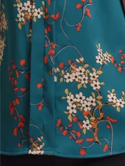 Allegra K Women's Satin Stand Collar Work Cap Sleeve Floral Blouse -CUPSHE Store GUEST bf0dc88a 01f7 43f0 b5b4 6c3d9a9ec912