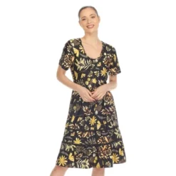 Women's Floral Short Sleeve Knee Length Dress 13 Women's Floral Short Sleeve Knee Length Dress -CUPSHE Store GUEST c21b7eb7 c1a6 45d5 ae10 b5a7053289d8