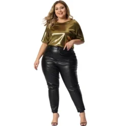 Agnes Orinda Women's Plus Size Metallic Holographic Concert Carival Party Blouse -CUPSHE Store GUEST c37d85d6 8bbf 49a2 9d7e 9b46ee446460