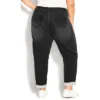 Women's Plus Size Bridie Boyfriend Jean - Washed Black | AVENUE