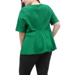 Agnes Orinda Women's Plus Size Twisted Knot Waist Short Sleeves Summer Outfits Peplum Blouses -CUPSHE Store GUEST ce7f134a 90fd 4de8 93cb b6df61c1c62e