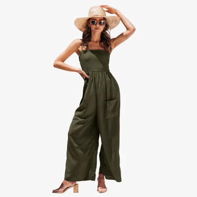 Women's Sleeveless Smocked Jumpsuit -Cupshe 4 Women's Sleeveless Smocked Jumpsuit -Cupshe - Image 4