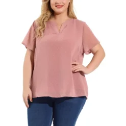 Agnes Orinda Women's Plus Size Pin Dots V-Neck Dressy Trendy Fashion Summer Blouses -CUPSHE Store GUEST d3637e6b 5e7b 44f1 8ace c8e0d4c7b0b8
