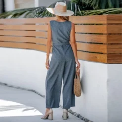 Women's Belted V-Neck Buttoned Jumpsuit - Cupshe 10 Women's Belted V-Neck Buttoned Jumpsuit - Cupshe -CUPSHE Store GUEST d3d18a0c 2156 44af a91f ef7c8ce85bce