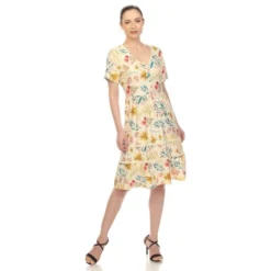 Women's Floral Short Sleeve Knee Length Dress 14 Women's Floral Short Sleeve Knee Length Dress -CUPSHE Store GUEST d428939b 4b35 46df 8e4d 109f2b17bd21