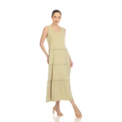 Women's Scoop Neck Tiered Midi Dress Pale - White Mark 9 Women's Scoop Neck Tiered Midi Dress Pale - White Mark -CUPSHE Store GUEST d4b07736 591a 45d6 a326 2187b56bf8ec