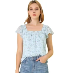 Allegra K Women's Chiffon Ruffle Sleeve Square Neck Floral Print Layered Blouse 36 Allegra K Women's Chiffon Ruffle Sleeve Square Neck Floral Print Layered Blouse -CUPSHE Store GUEST d6d1ecdc 8e8f 4a1e ad21 7e340ee37615
