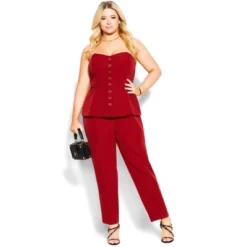 Women's Plus Size Emma Jumpsuit - True Red | CITY CHIC -CUPSHE Store GUEST d9462165 11b3 4c95 9ad3 9d25991c99f6