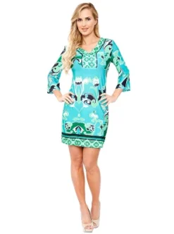 Women's 3/4 Bell Sleeve Miranda Dress - White Mark -CUPSHE Store GUEST d9f664cc b9bc 4a96 a9e6 517454de071c
