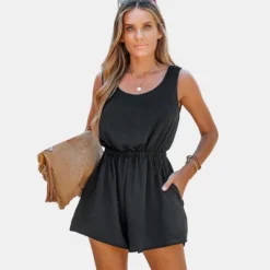 Women's Scoop Neck Back Tie Cutout Romper - Cupshe 11 Women's Scoop Neck Back Tie Cutout Romper - Cupshe -CUPSHE Store GUEST dacdc6d9 dd7c 4a2d 8f20 b28f6f5d086c