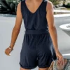 Women's Belted V-Neck Sleeveless Romper -Cupshe -CUPSHE Store GUEST db70cbff d49a 4c35 be05 fa3b59512f87