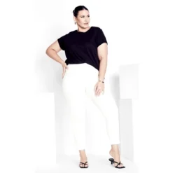 Women's Plus Size Butter Denim Pull On Jean White - Tall | AVENUE -CUPSHE Store GUEST df6a8166 8e62 46a0 924e 0b8dae146b42