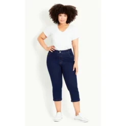 Women's Plus Size Denim Love Crop Jeans - Dark Wash | EVANS 5 Women's Plus Size Denim Love Crop Jeans - Dark Wash | EVANS -CUPSHE Store GUEST dfe3fa2d af4c 4a2d 95fc 3e3fe8a5b20a