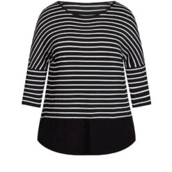Women's Plus Size Rib Stripe Top - Black | ZIM & ZOE 7 Women's Plus Size Rib Stripe Top - Black | ZIM & ZOE -CUPSHE Store GUEST e4cc80bb 7428 40eb 8757 735f34f36e05
