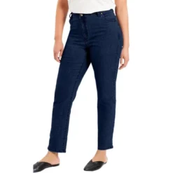 June + Vie By Roaman's Women’s Plus Size June Fit Straight-Leg Jeans -CUPSHE Store GUEST e70c78a0 1945 401c 94a4 d5099a6ab4bd