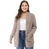 Agnes Orinda Women's Plus Size Winter Outerwear Open Front Knit Sweater Cardigan -CUPSHE Store GUEST e7c992ec df16 4100 ada9 974069478bb6