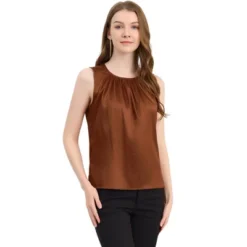 Allegra K Women's Satin Round Neck Sleeveless Work Office Pleated Blouse 15 Allegra K Women's Satin Round Neck Sleeveless Work Office Pleated Blouse -CUPSHE Store GUEST e7f58129 722f 4ac9 abb8 a356ffcf7f6b